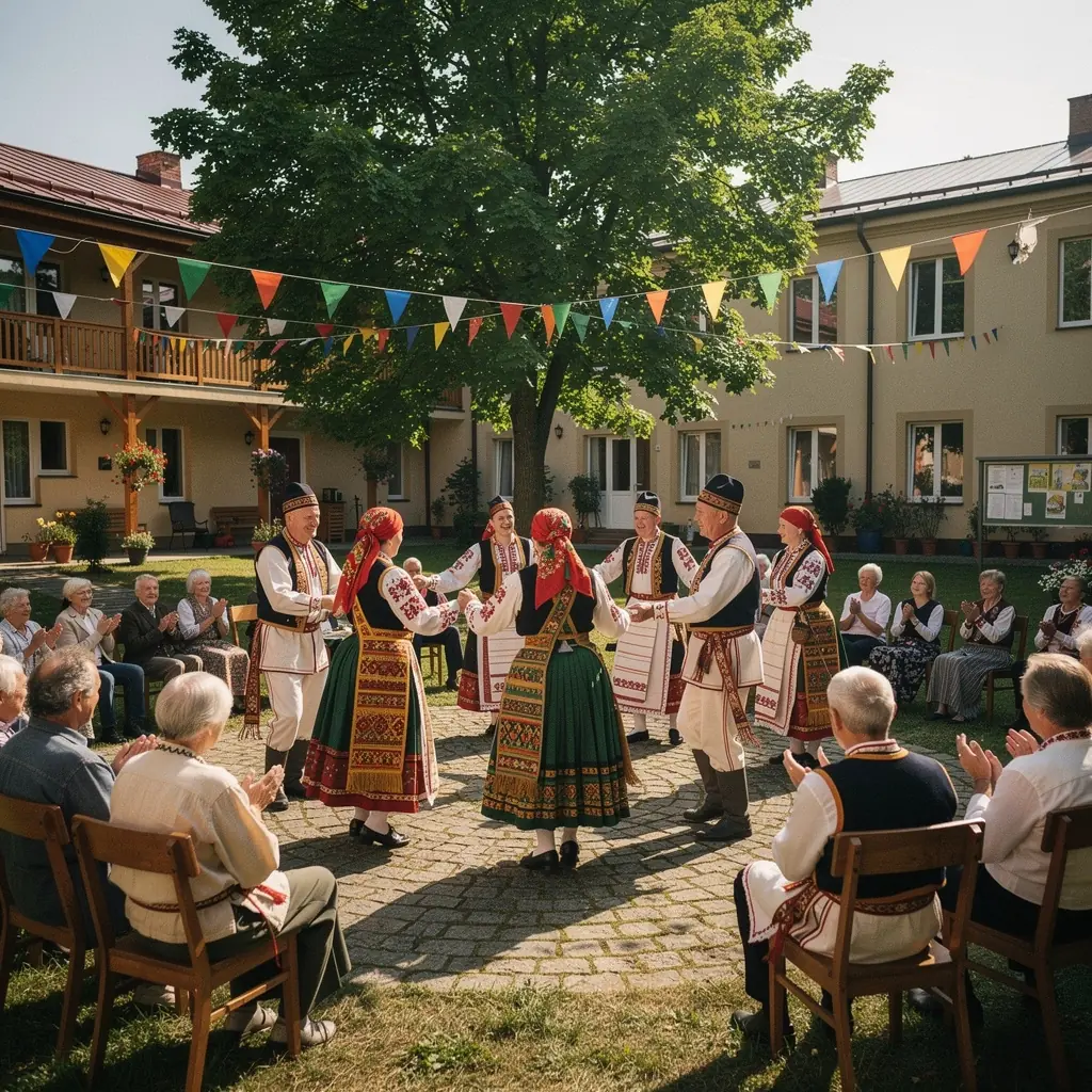 Daba apkārt sanatorijai, kas piedāvā mierīgu vidi un relaksāciju visiem apmeklētājiem.